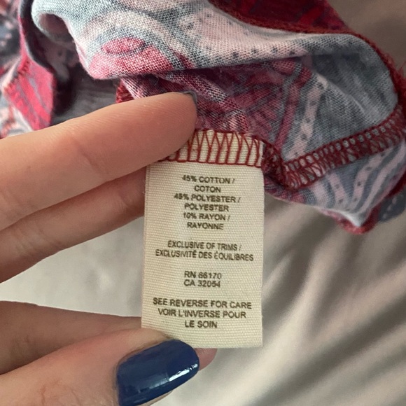 free people patterned fitted tee - Picture 2 of 3